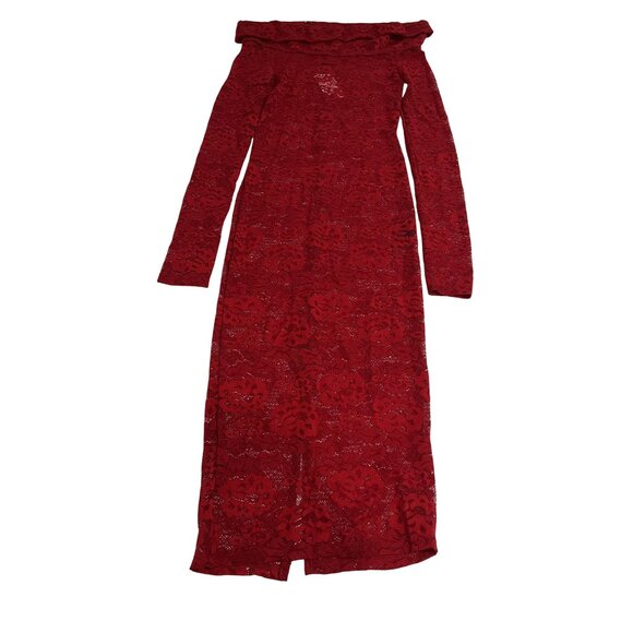 Ova The Label The Lace Dress in Red - Picture 1 of 5
